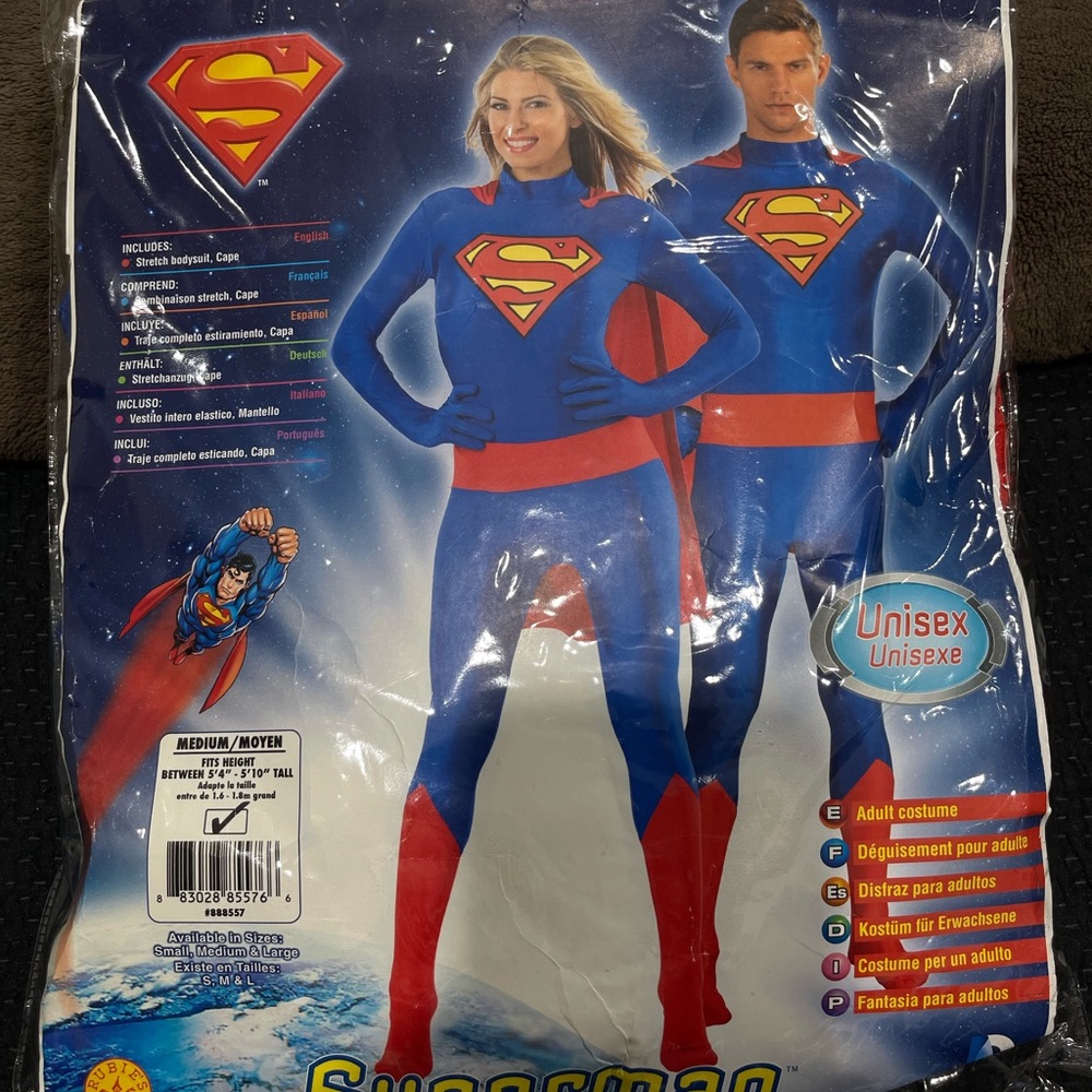 Unisex Superman Adult Costume
